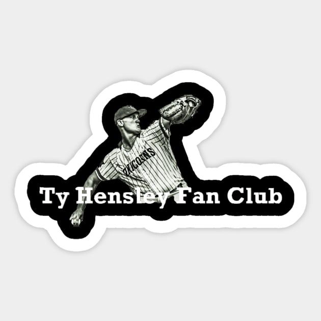 Ty Hensley Fan Club Retro Worn Design Sticker by Bleeding Yankee Blue